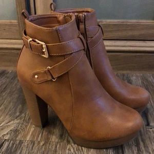 Brown Heeled Booties